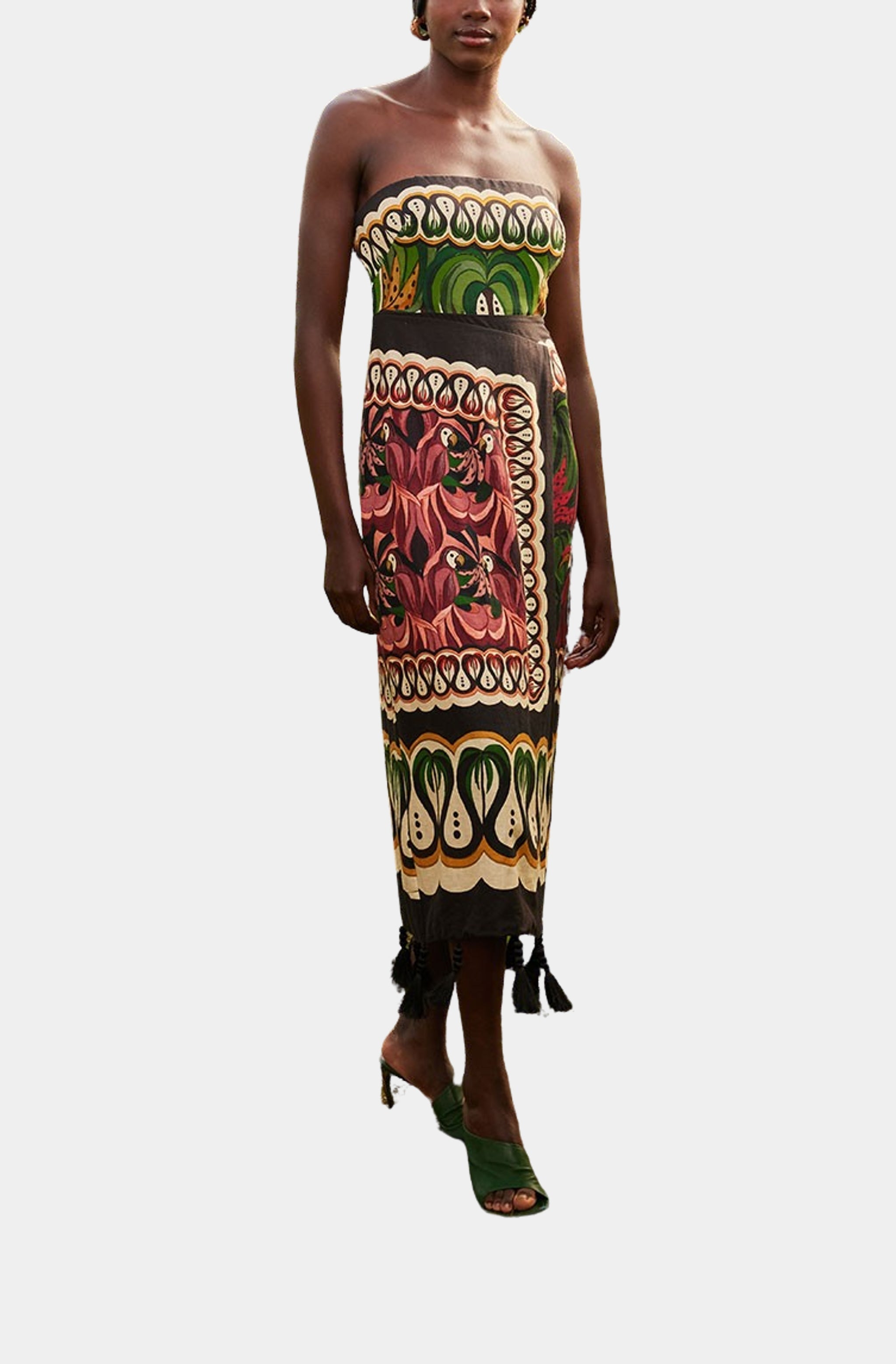 Coconut Tree Flow Scarf Dress