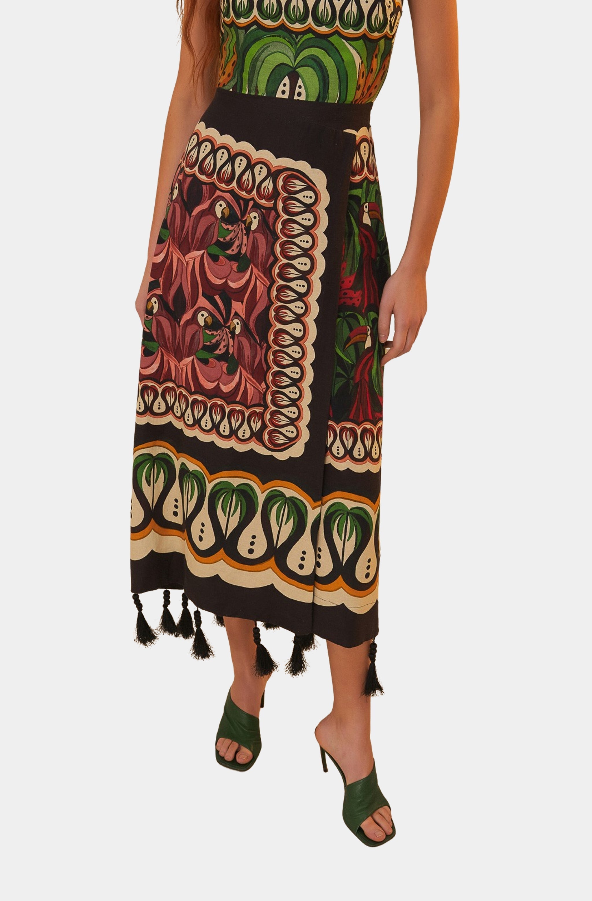 Coconut Tree Flow Scarf Dress