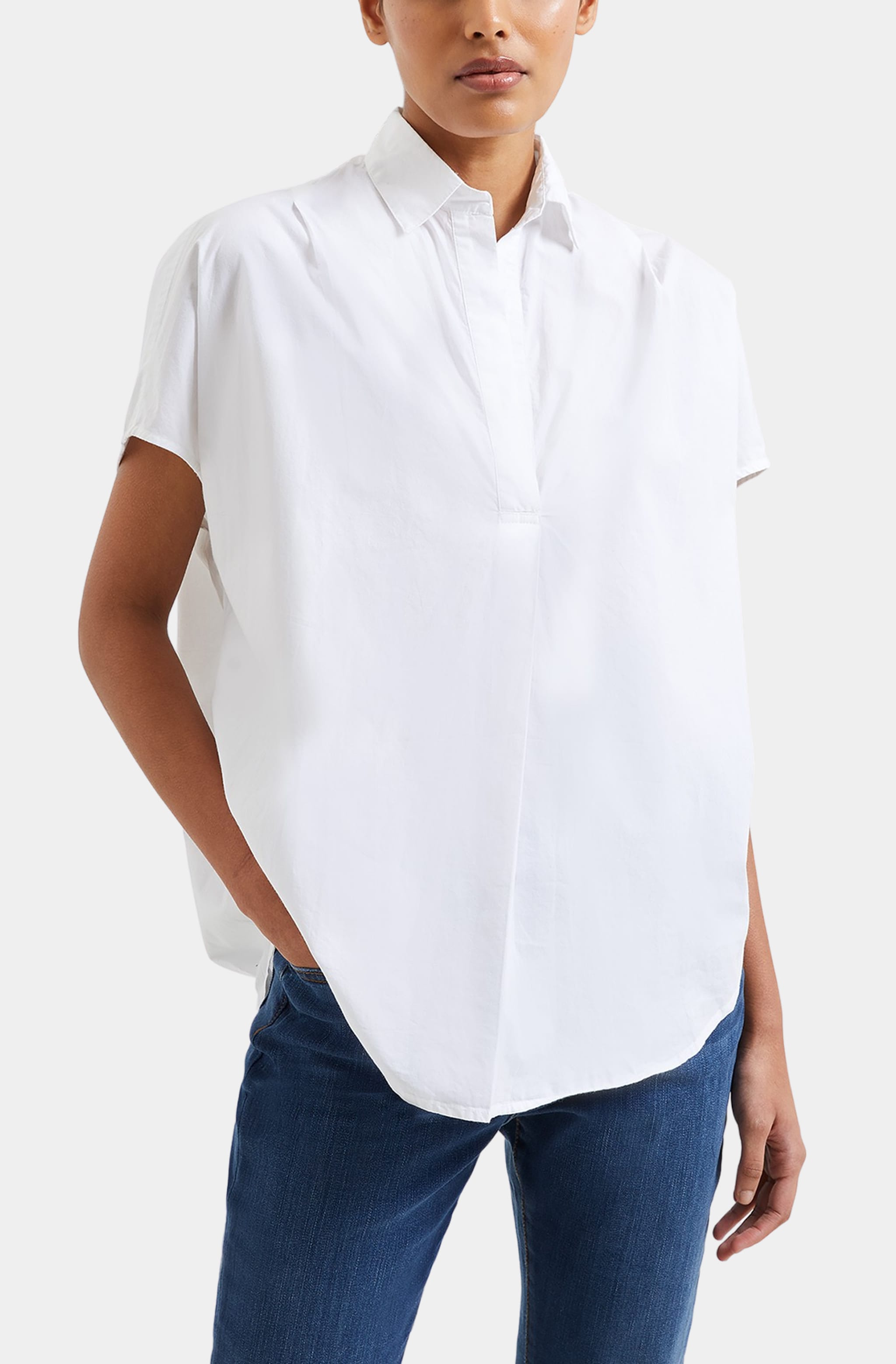 Poplin Shirting Popover Short Sleeve