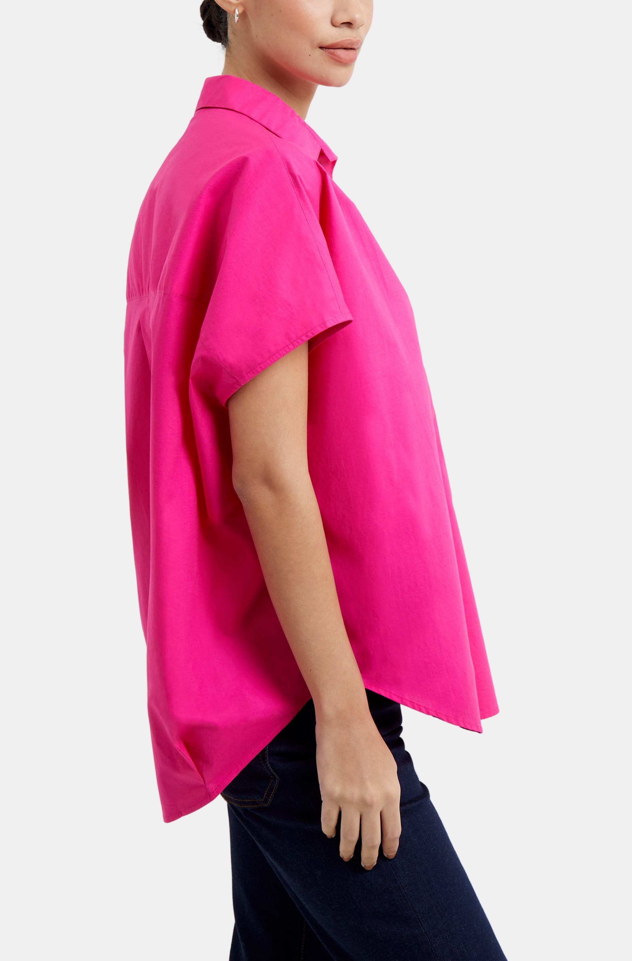 Poplin Shirting Popover Short Sleeve