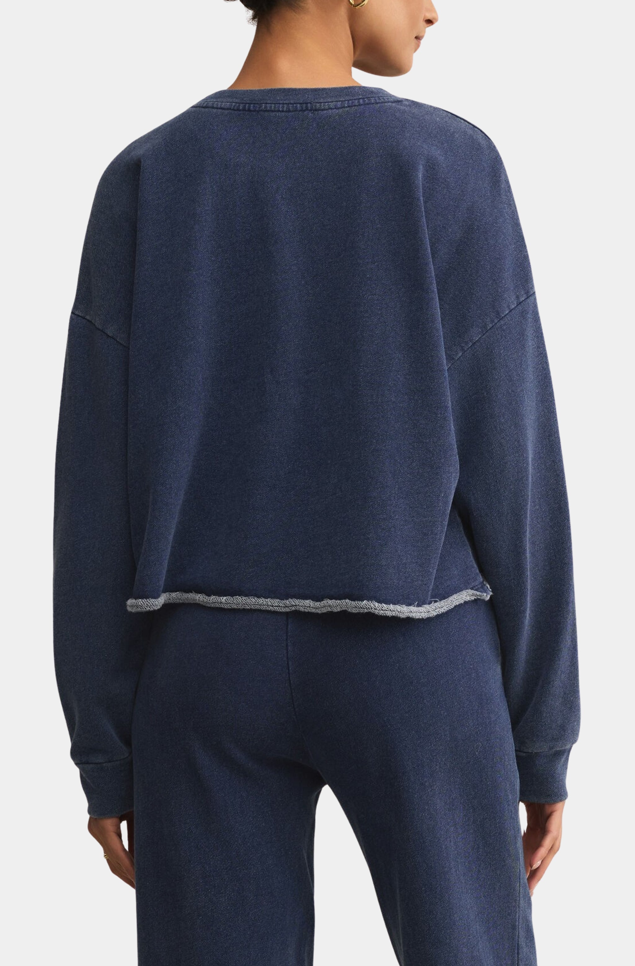 Circuit Knit Denim Sweatshirt