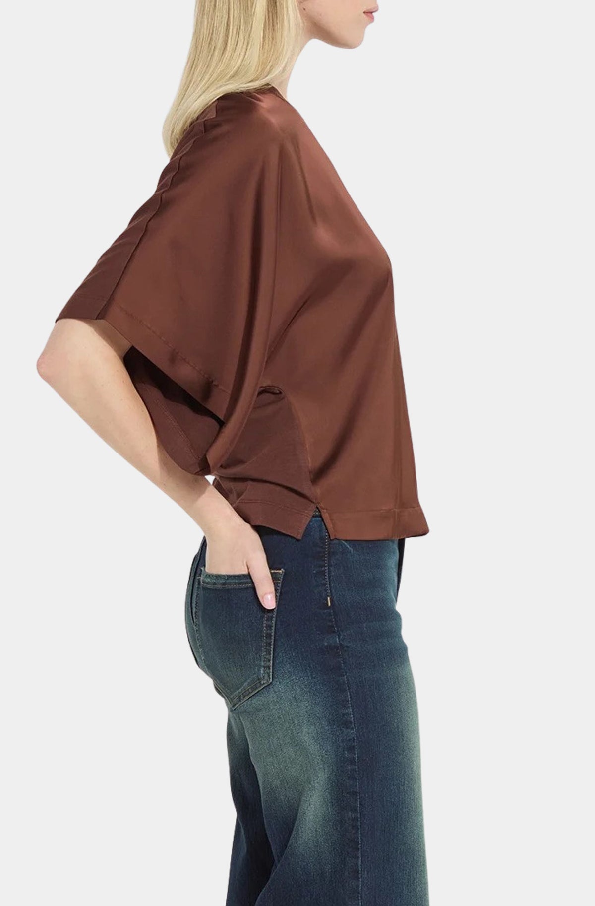 Ginger Mix-Media Dolman Tee
