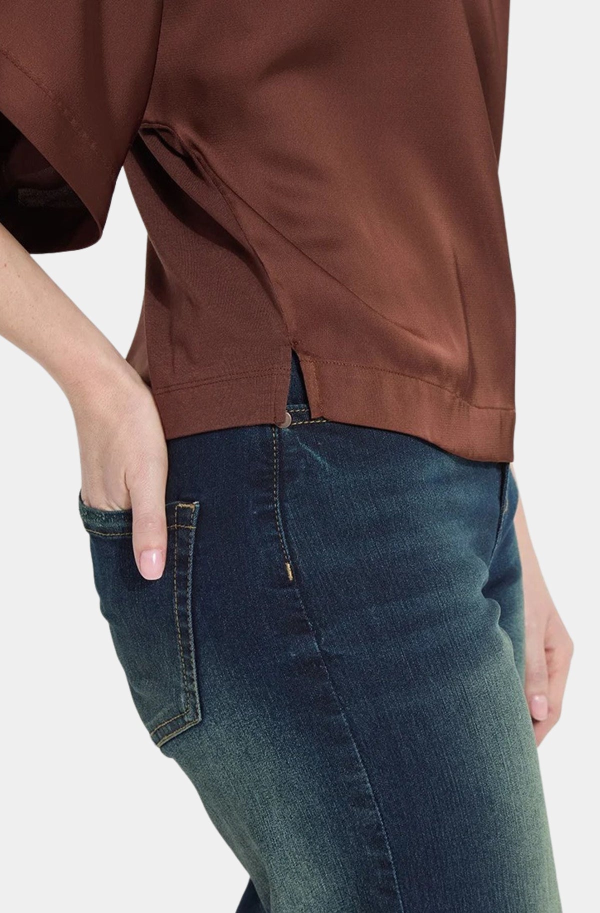 Ginger Mix-Media Dolman Tee