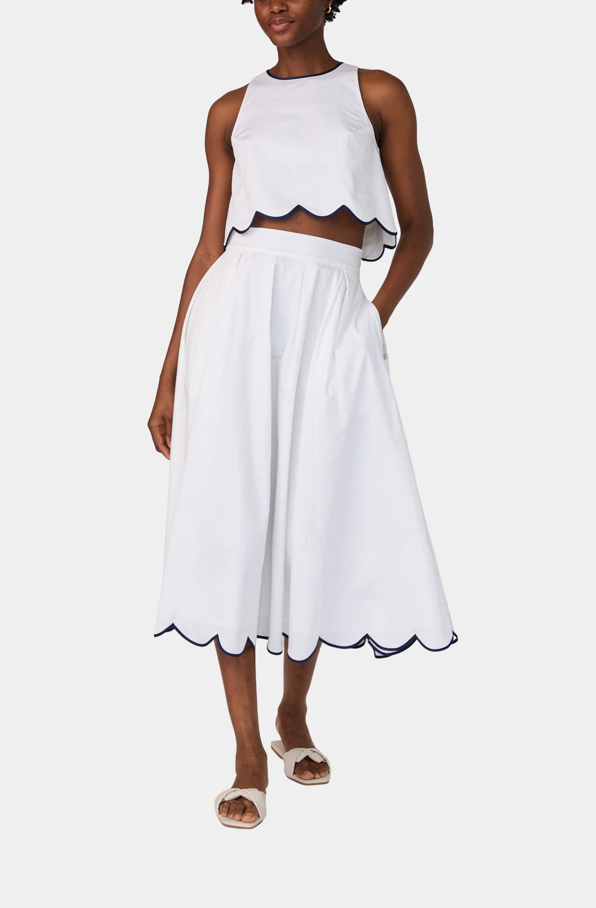 Alexis Cotton Scallop Skirt