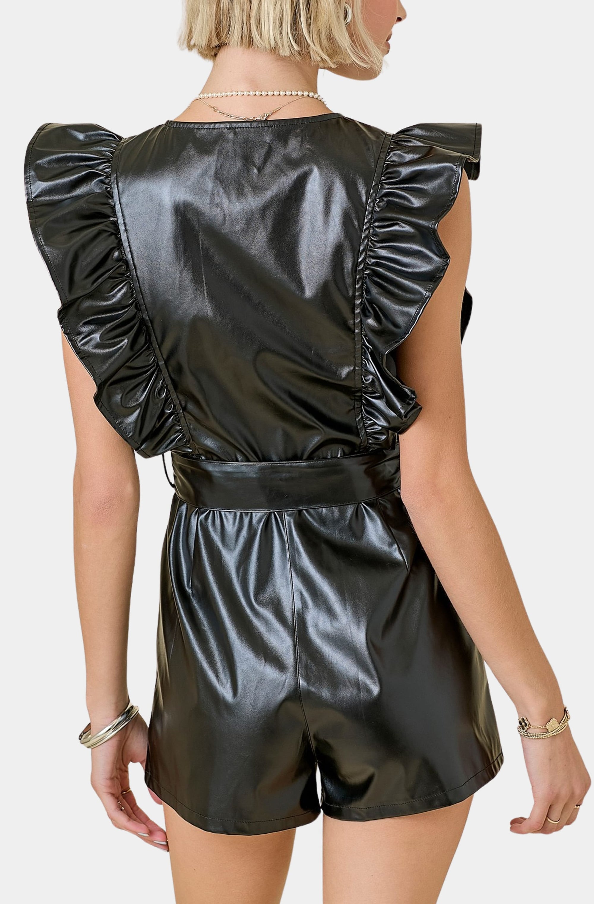 Erin Vegan Leather Romper