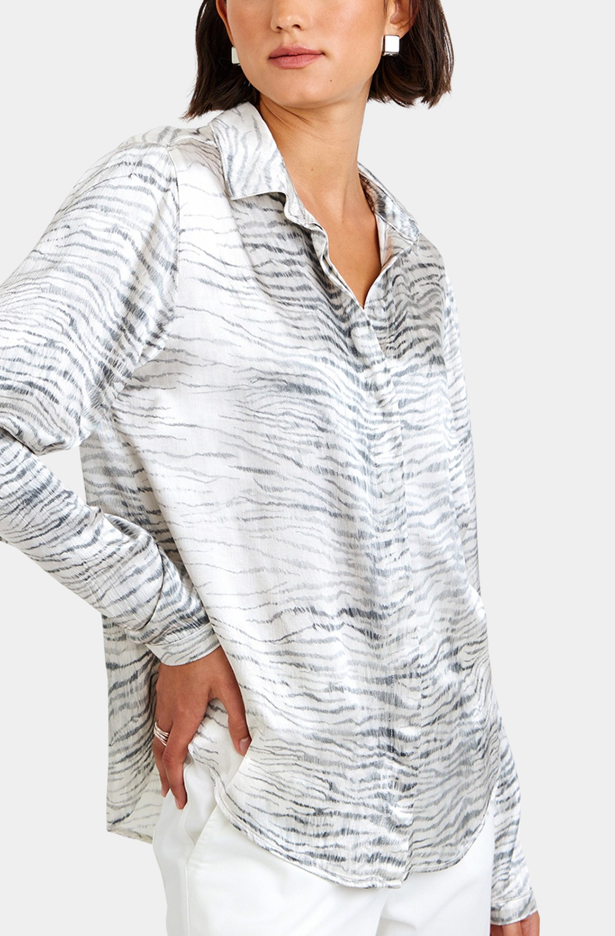 Luciana Clean Hidden Placket Shirt