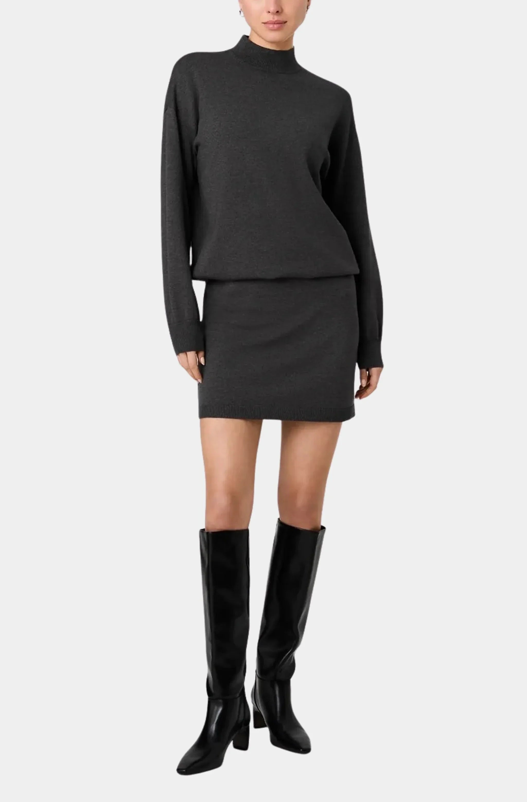 Cosysoft Long Sleeve Blouson Waist Mini Dress