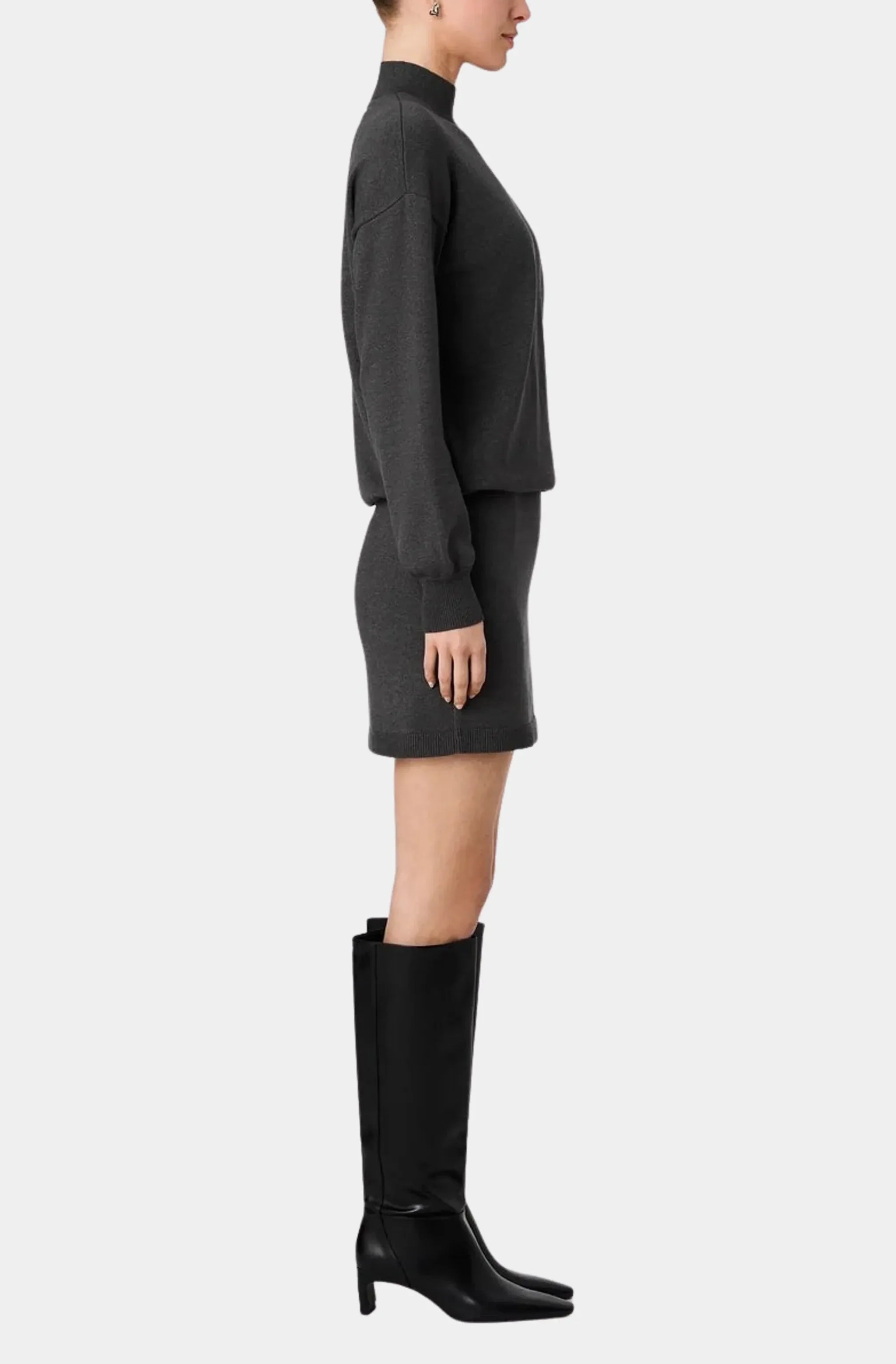 Cosysoft Long Sleeve Blouson Waist Mini Dress