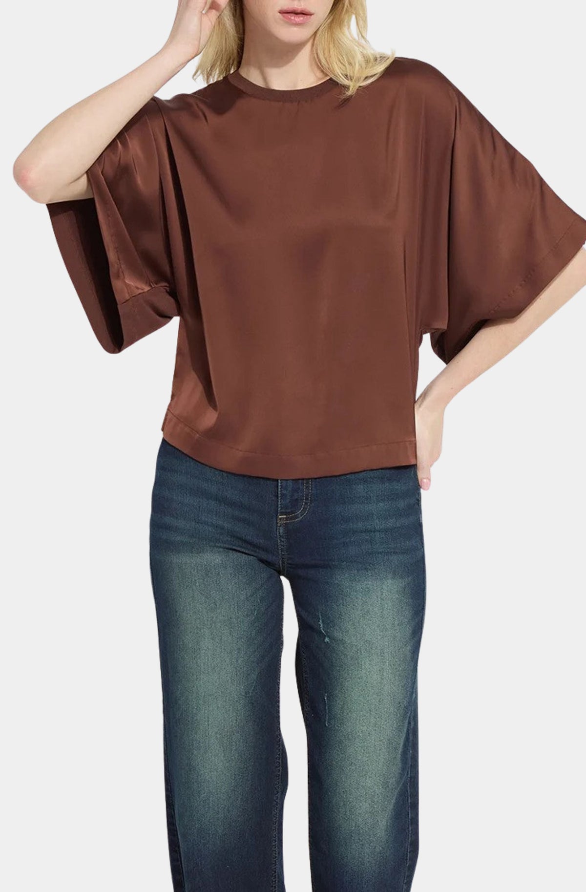 Ginger Mix-Media Dolman Tee
