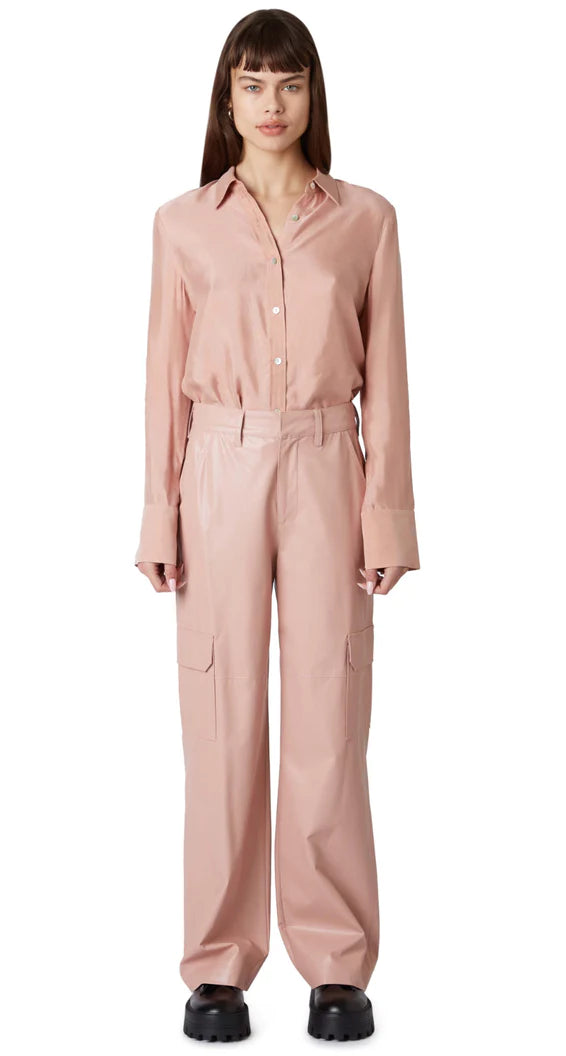 Vegan Leather Cargo Pant