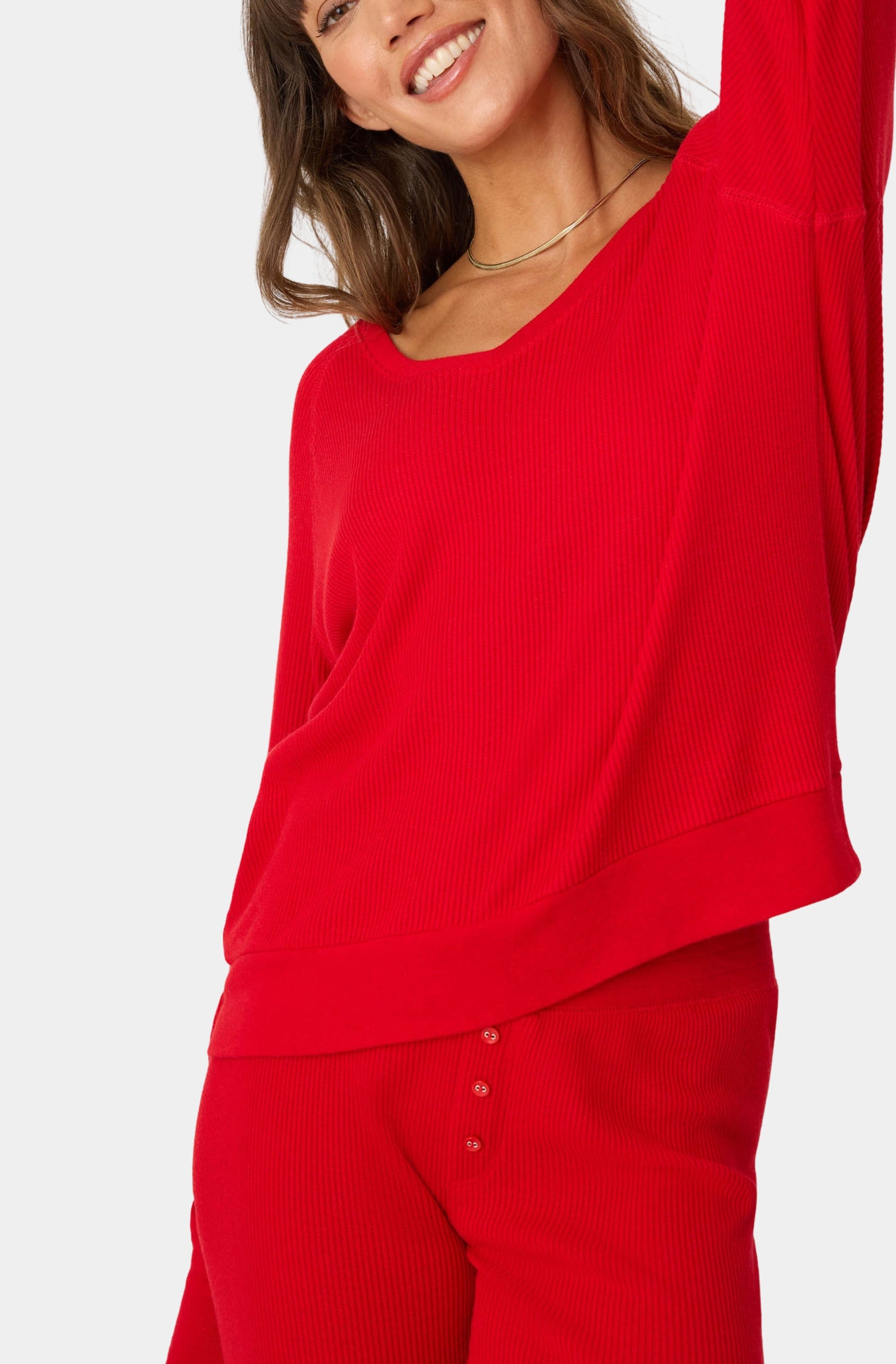 Textured Essentials Long Sleeve Top