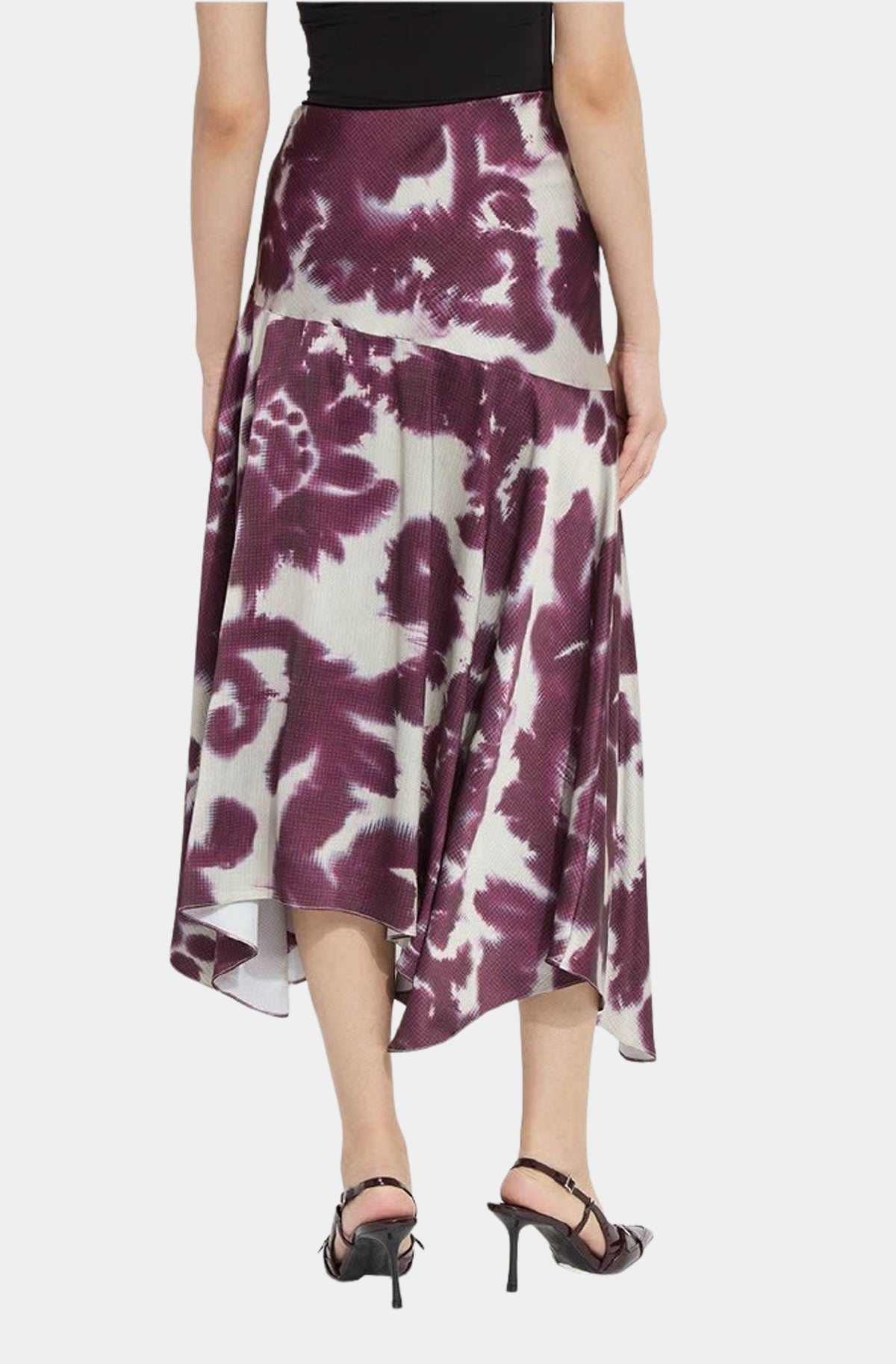 Rosalind Asymmetric Hem Midi Skirt