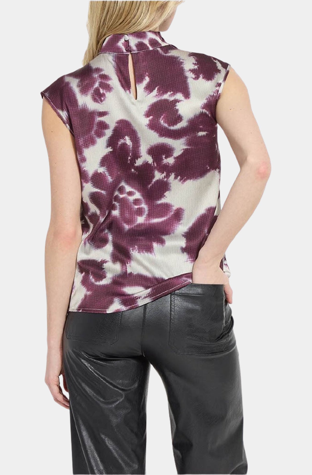 Rosalind High Neck Draped Blouse