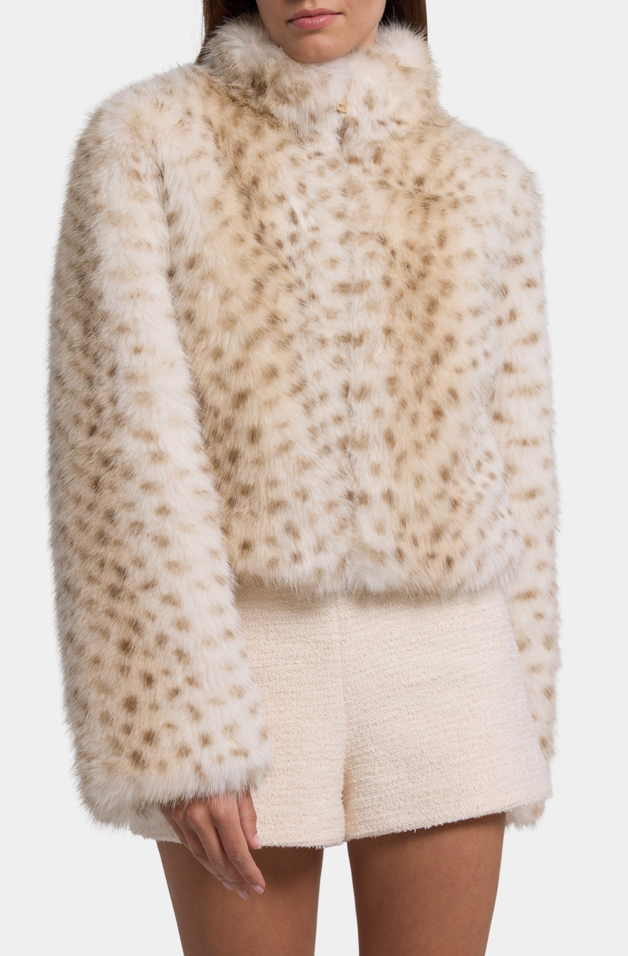 Georgina Leopard Faux Fur Jacket