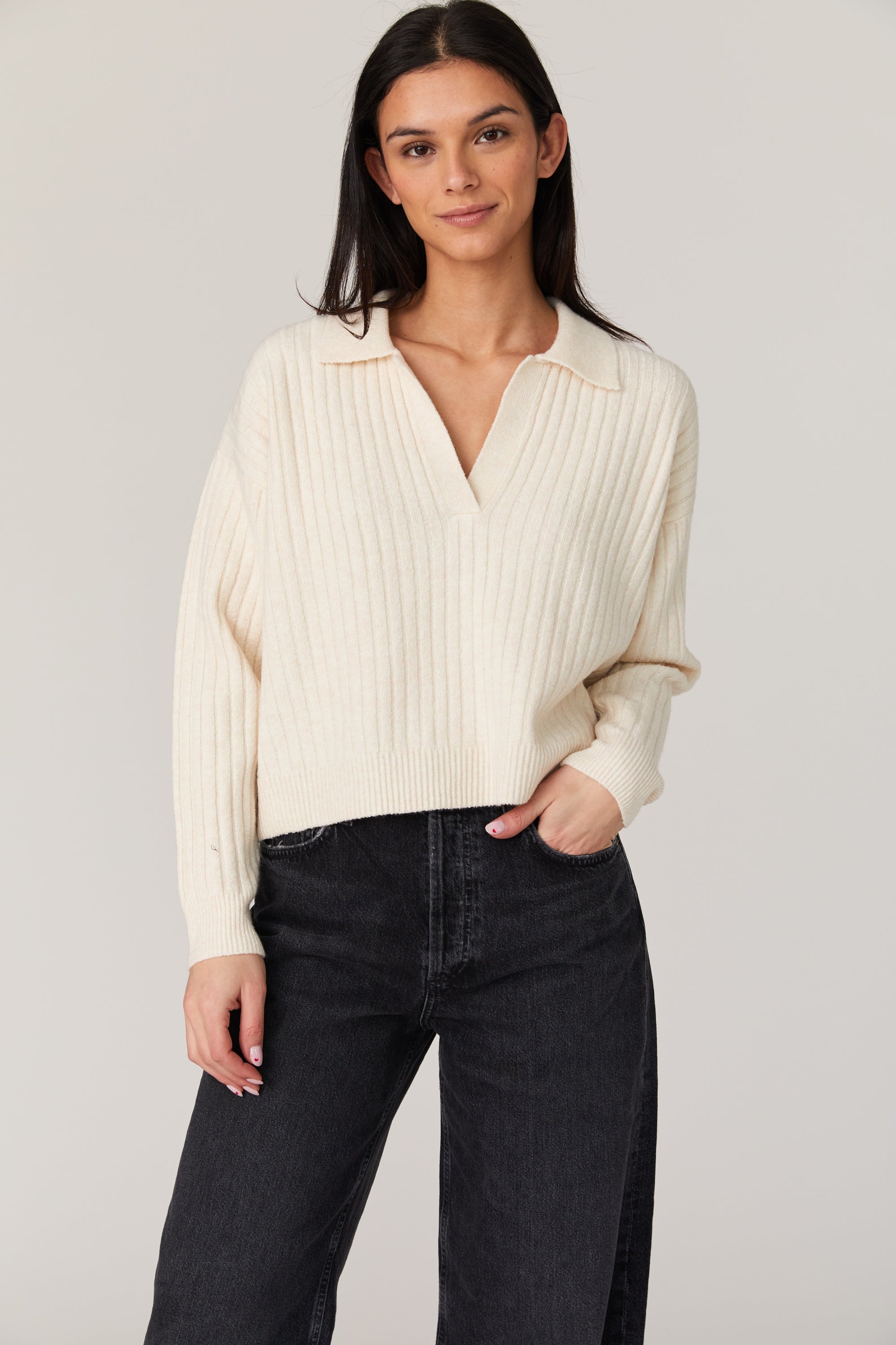 Vhari Collar Long Sleeve Jumper